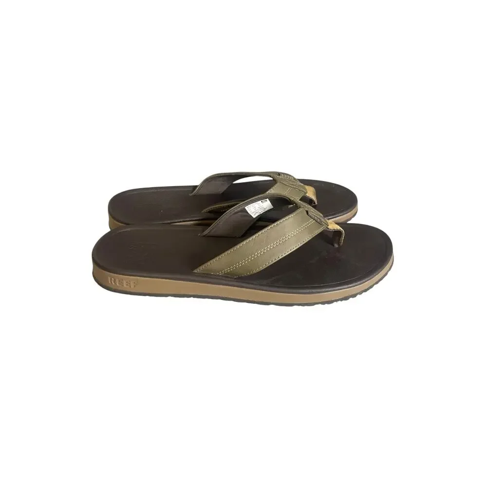 Reef Men’s Journeyer Brown Cushion Flip Flop Sandals Size-10